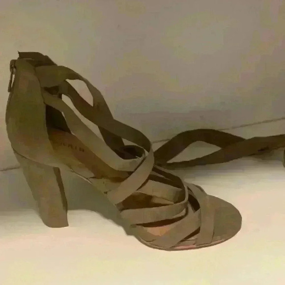 Torrid Suede Wrap Tie Up Heels/Shoes Taupe Womens Sz 9 - Picture 11 of 15